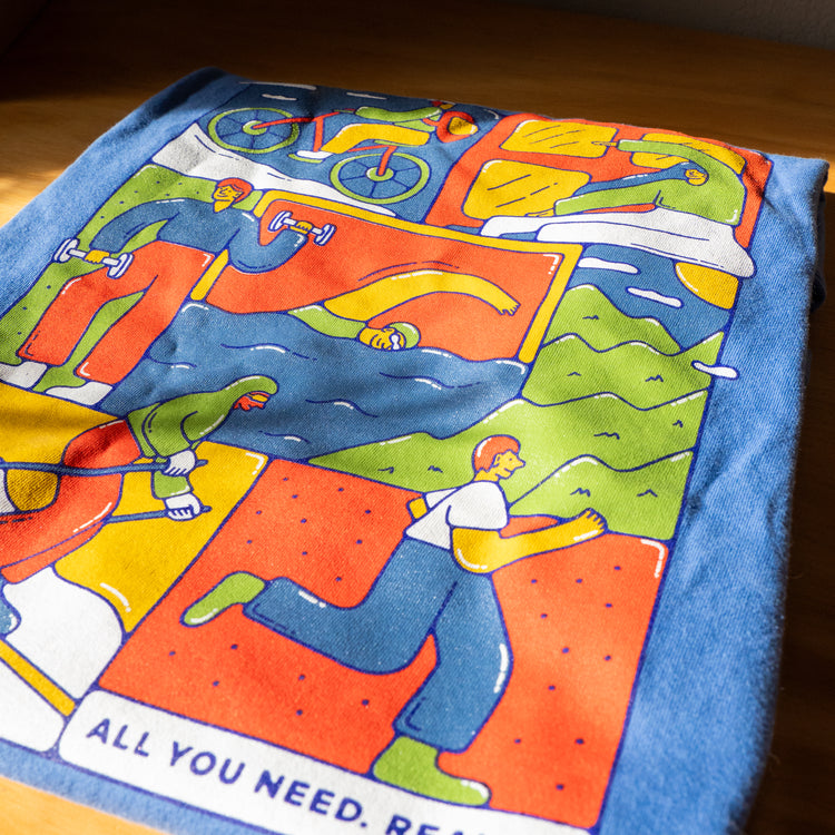 MYSTIC BLUE SHORT SLEEVE TEE- UNISEX