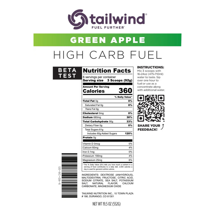 High Carb Fuel Beta Green Apple